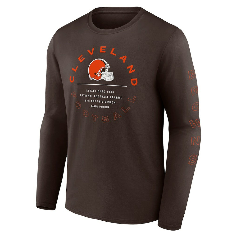 Fanatics Cleveland Browns Stat Sheet Long Sleeve T-Shirt Brown