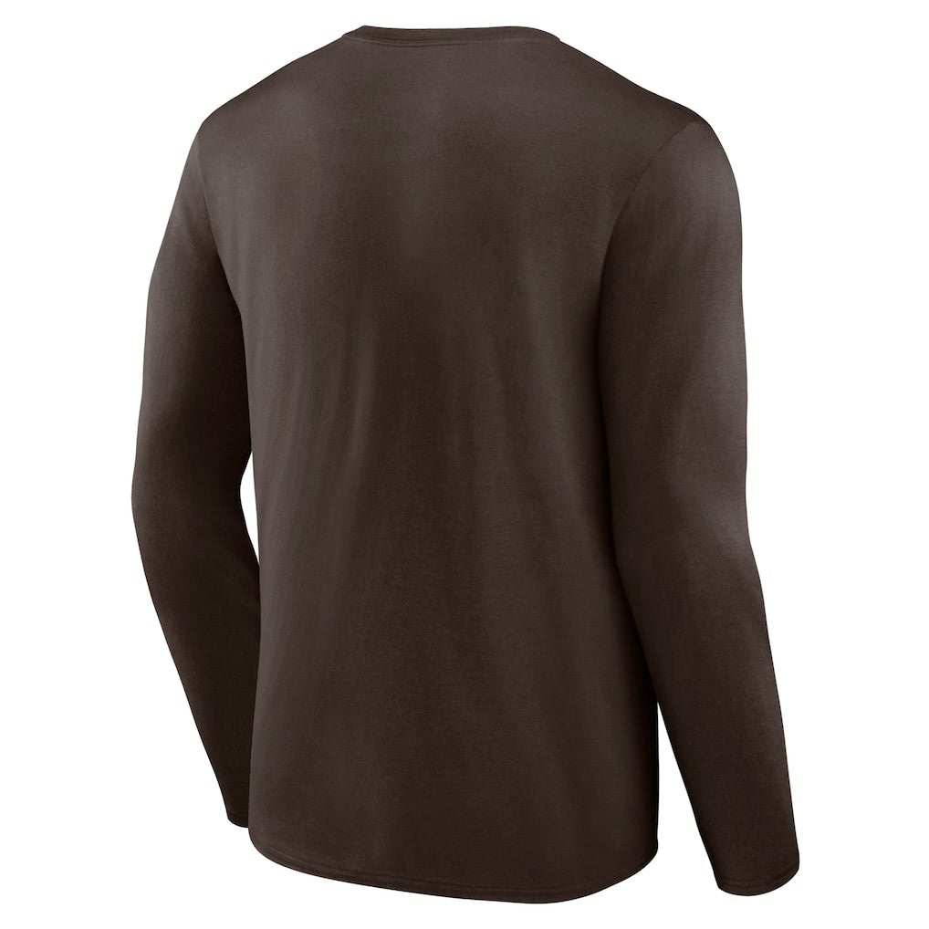 Fanatics Cleveland Browns Stat Sheet Long Sleeve T-Shirt Brown