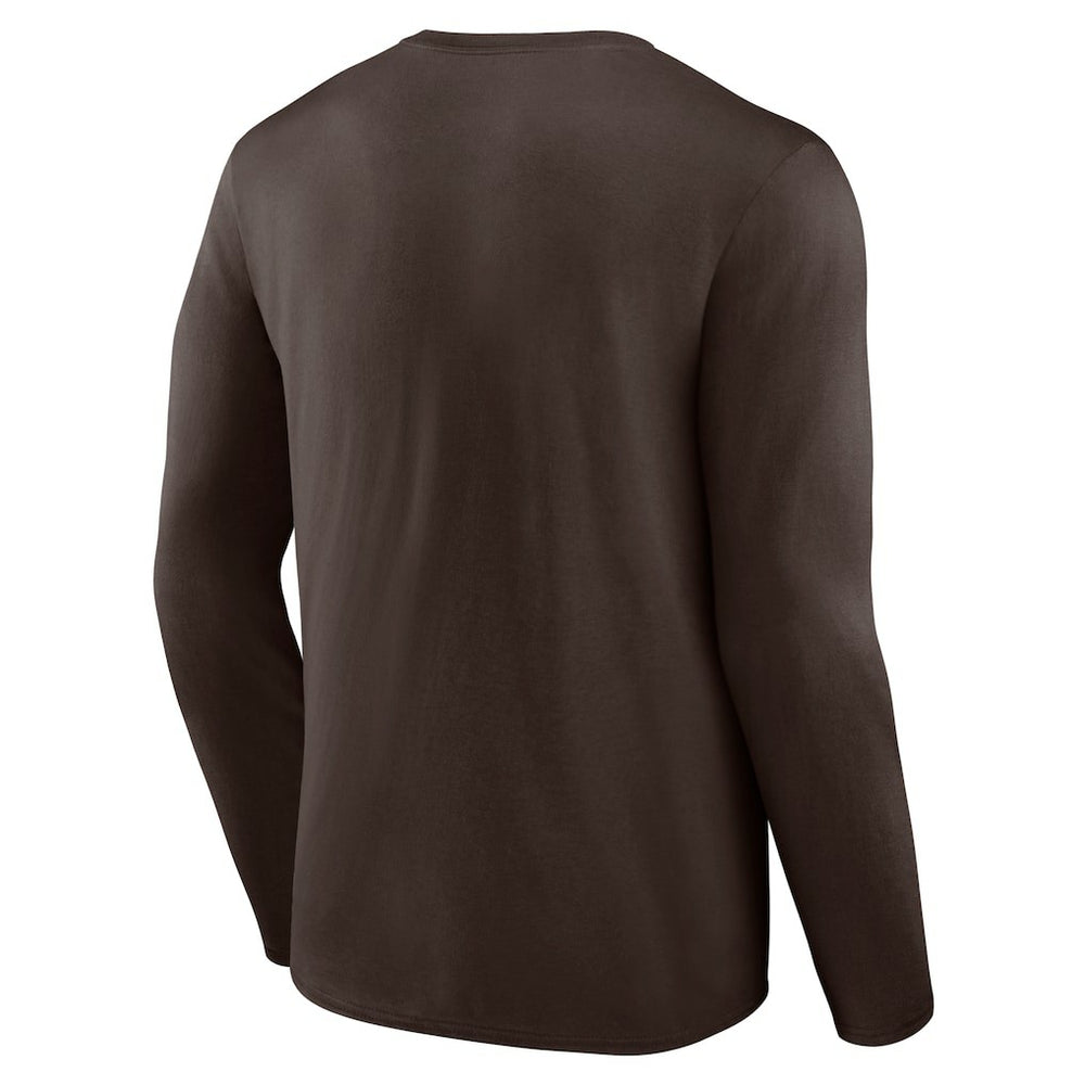 Fanatics Cleveland Browns Stat Sheet Long Sleeve T-Shirt Brown