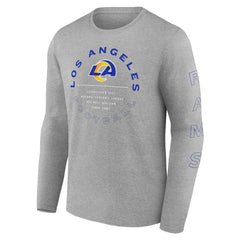 Fanatics Los Angeles Rams Stat Sheet Long Sleeve T-Shirt Heather Gray