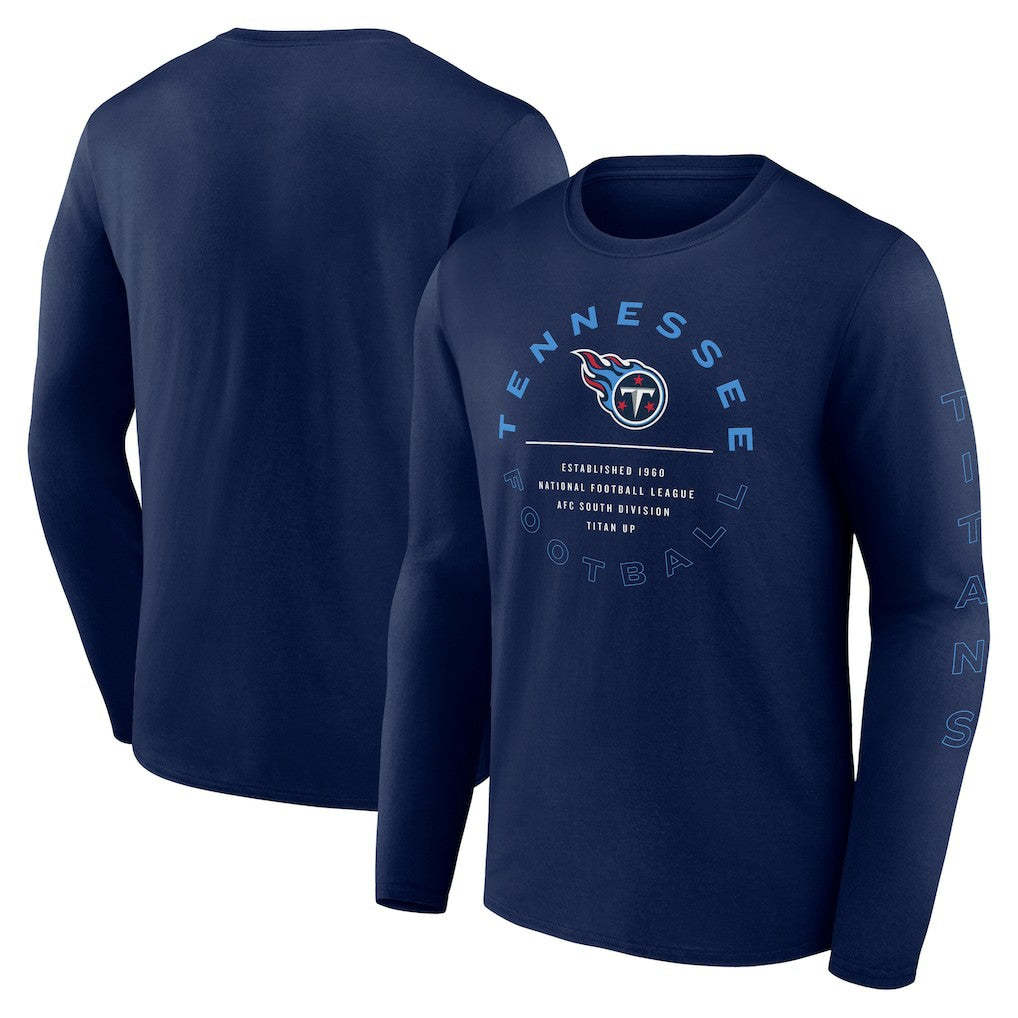 Fanatics Tennessee Titans Stat Sheet Long Sleeve T-Shirt Navy