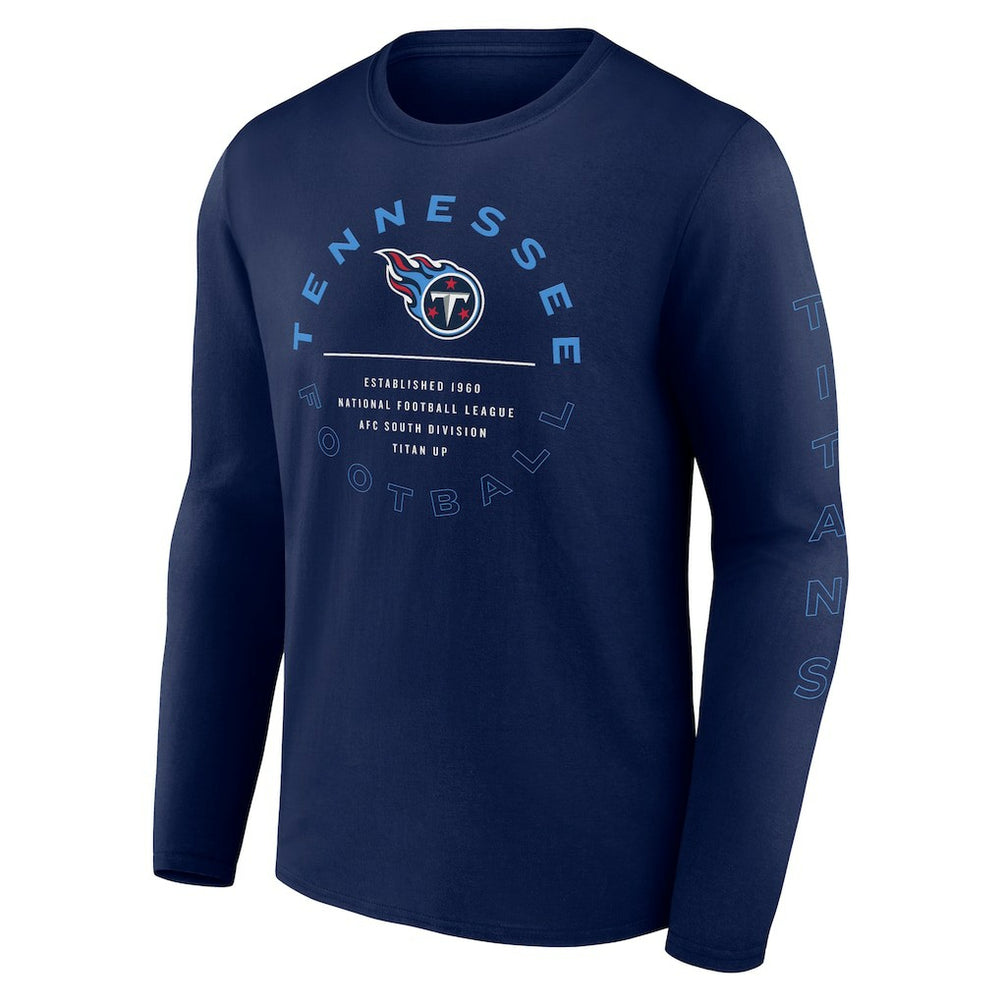 Fanatics Tennessee Titans Stat Sheet Long Sleeve T-Shirt Navy