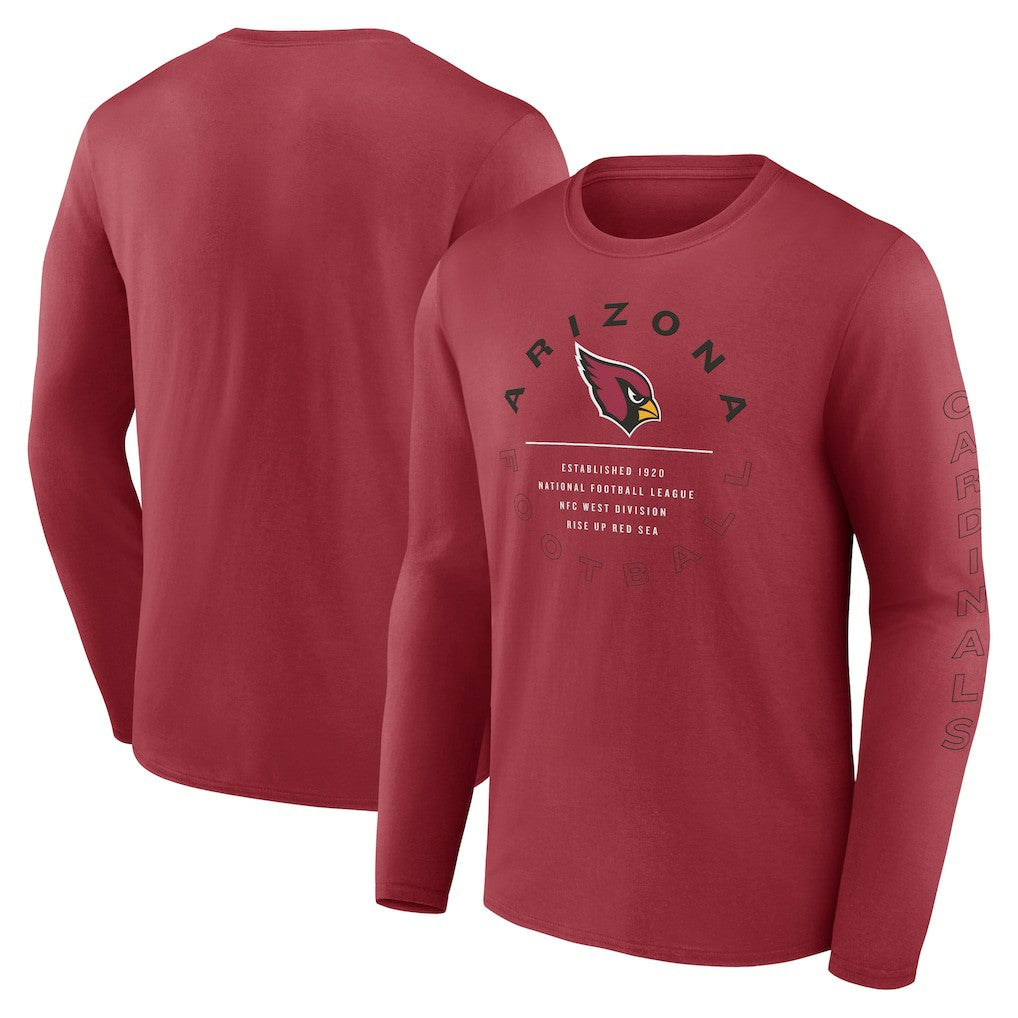 Fanatics Arizona Cardinals Stat Sheet Long Sleeve T-Shirt Cardinal