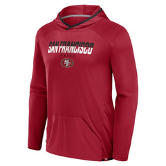 Fanatics San Francisco 49ers Transitional Defender Hoodie Long Sleeve T-Shirt Scarlet