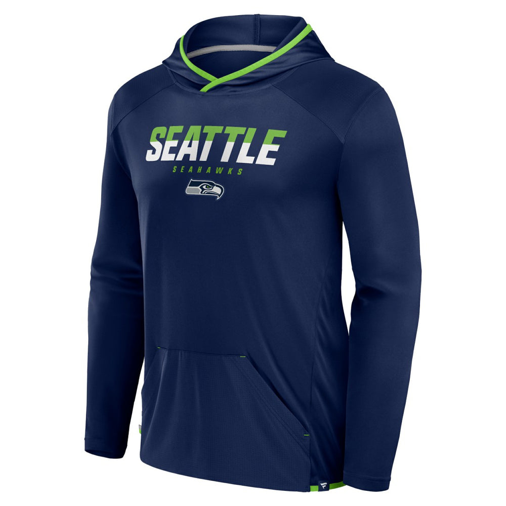 Fanatics Seattle Seahawks Transitional Defender Hoodie Long Sleeve T-Shirt College Navy