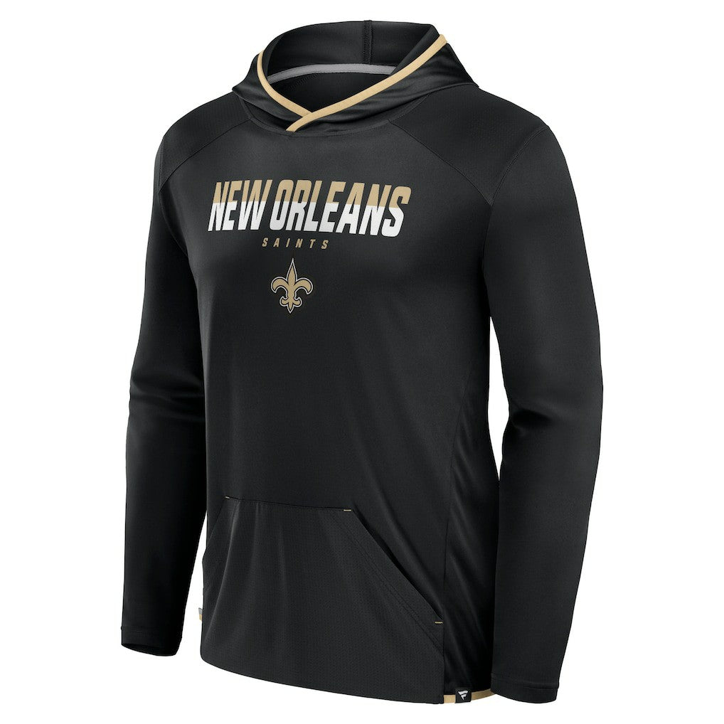 Fanatics New Orleans Saints Transitional Defender Hoodie Long Sleeve T-Shirt Black
