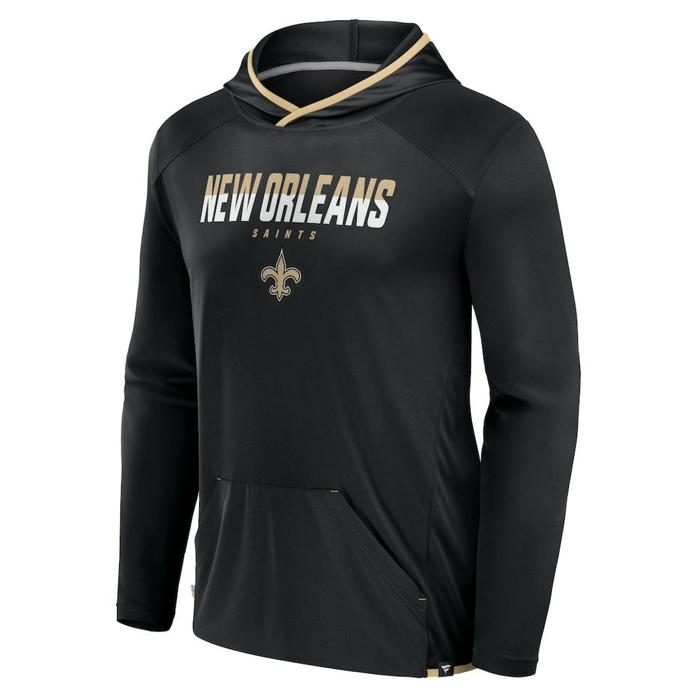Fanatics New Orleans Saints Transitional Defender Hoodie Long Sleeve T-Shirt Black