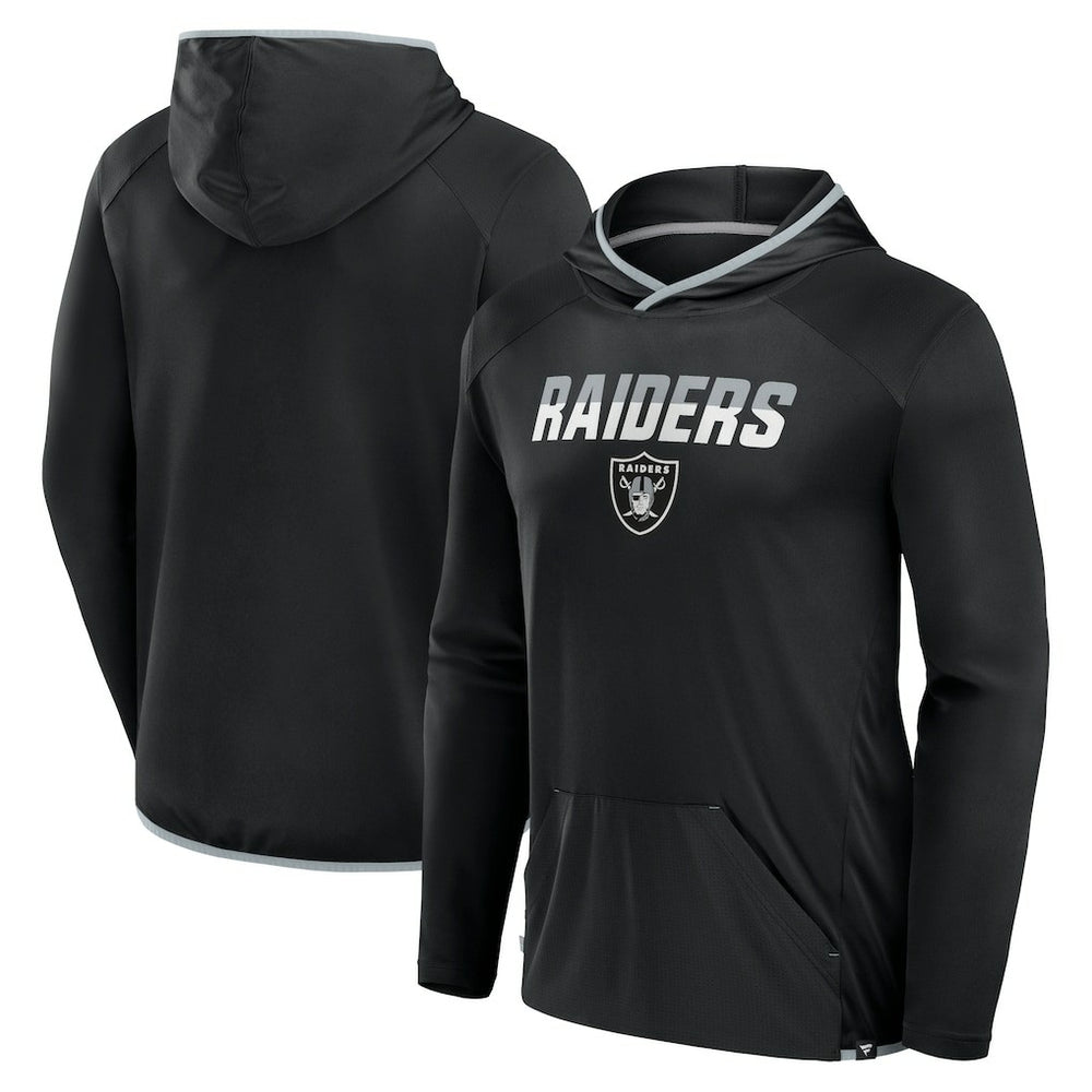 Fanatics Las Vegas Raiders Transitional Defender Hoodie Long Sleeve T-Shirt Black