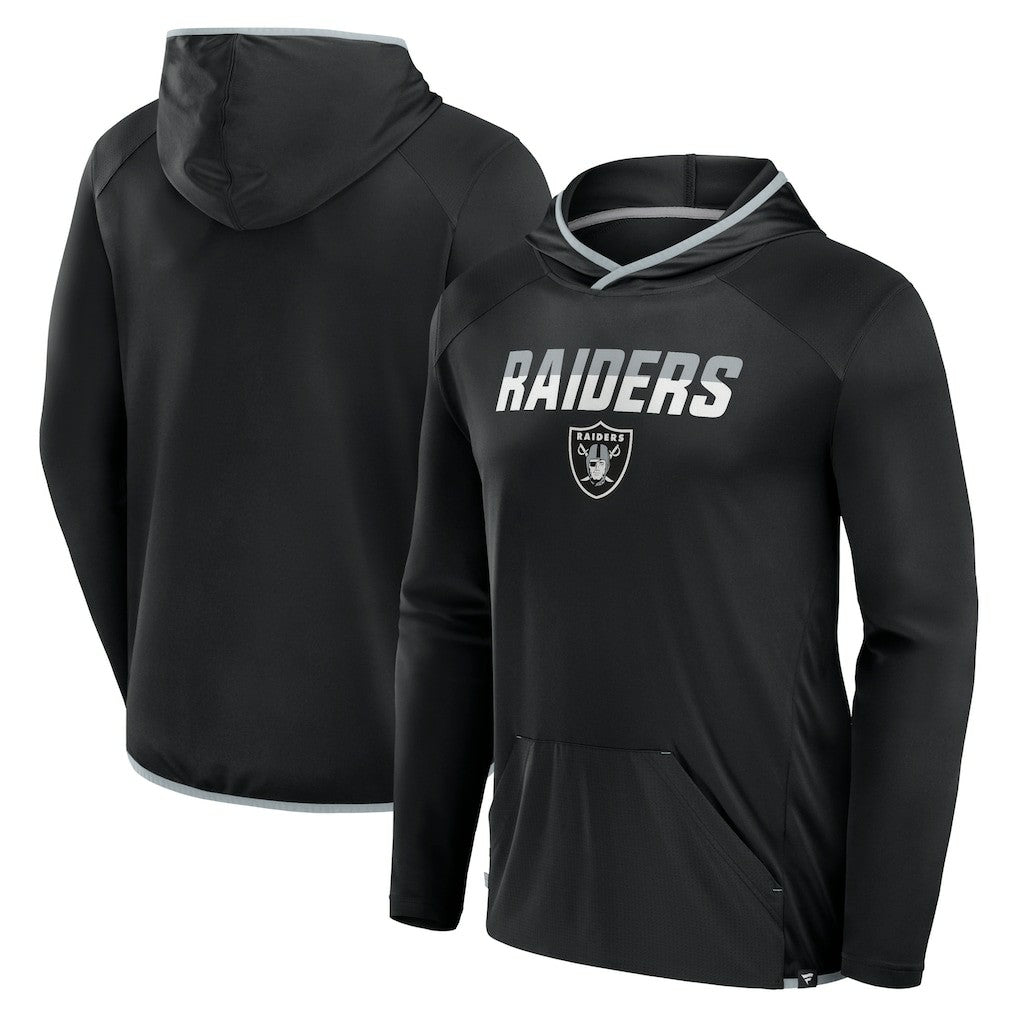 Fanatics Las Vegas Raiders Transitional Defender Hoodie Long Sleeve T-Shirt Black