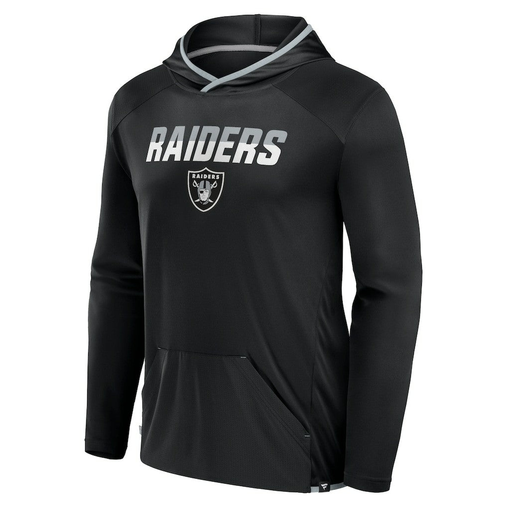 Fanatics Las Vegas Raiders Transitional Defender Hoodie Long Sleeve T-Shirt Black