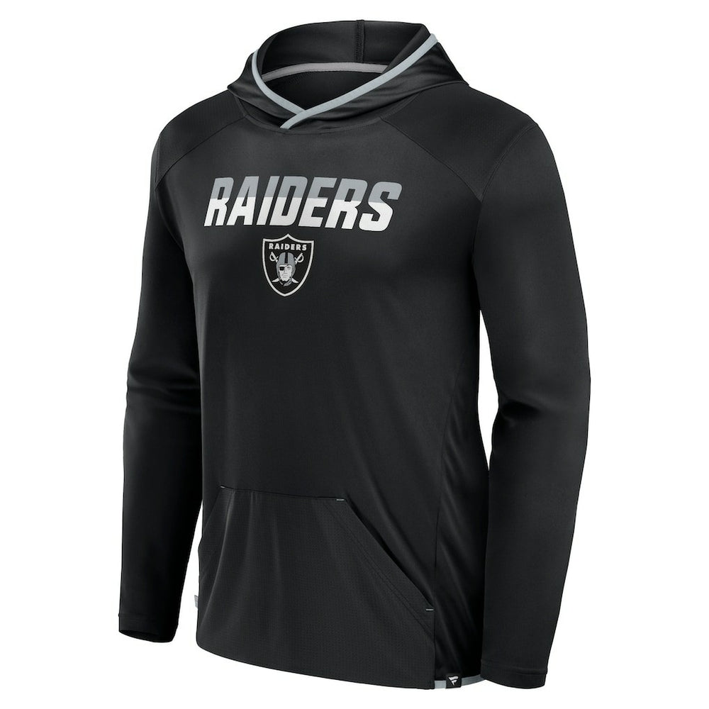 Fanatics Las Vegas Raiders Transitional Defender Hoodie Long Sleeve T-Shirt Black
