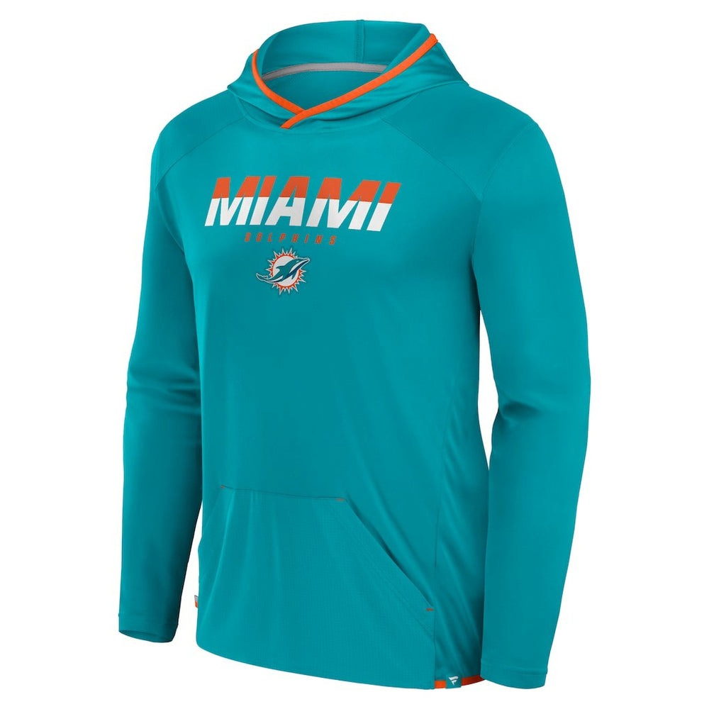 Fanatics Miami Dolphins Transitional Defender Hoodie Long Sleeve T-Shirt Aqua