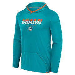 Fanatics Miami Dolphins Transitional Defender Hoodie Long Sleeve T-Shirt Aqua