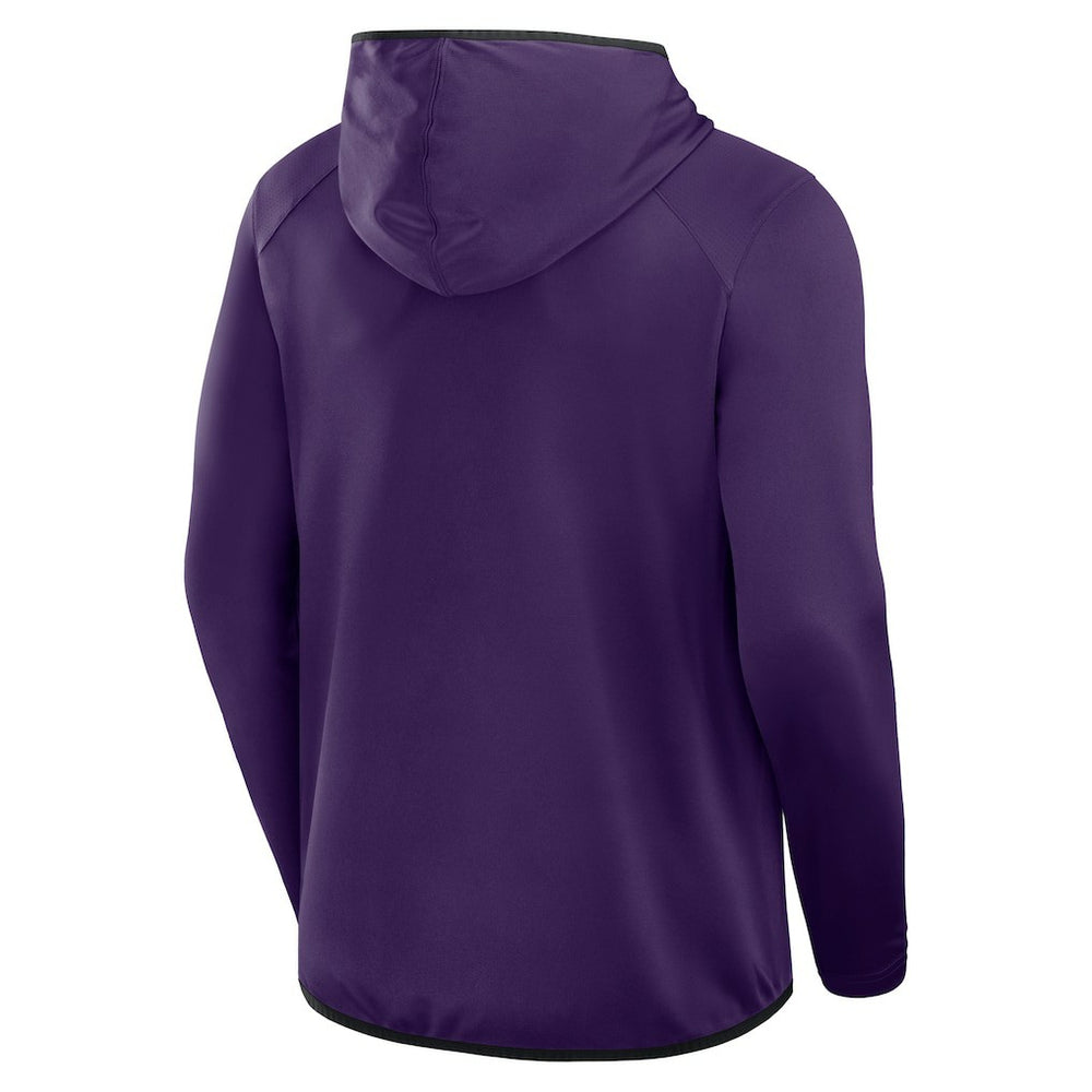 Fanatics Baltimore Ravens Transitional Defender Hoodie Long Sleeve T-Shirt Purple