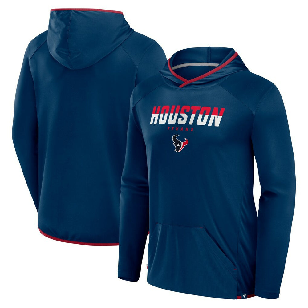 Fanatics Houston Texans Transitional Defender Hoodie Long Sleeve T-Shirt Navy