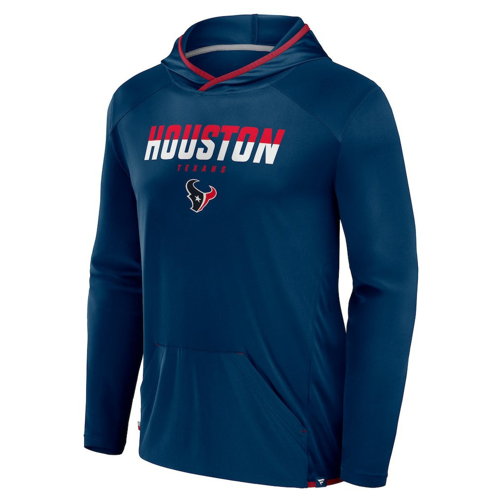 Fanatics Houston Texans Transitional Defender Hoodie Long Sleeve T-Shirt Navy
