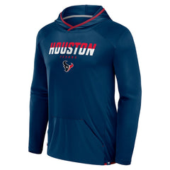 Fanatics Houston Texans Transitional Defender Hoodie Long Sleeve T-Shirt Navy
