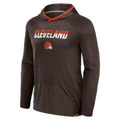 Fanatics Cleveland Browns Transitional Defender Hoodie Long Sleeve T-Shirt Brown