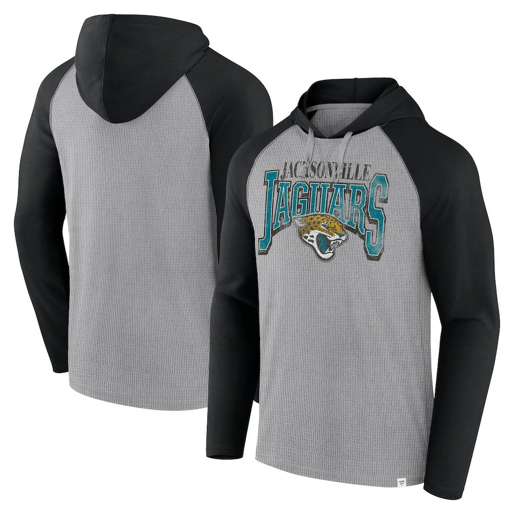Fanatics Jacksonville Jaguars Under Center Long Sleeve Hoodie T-Shirt Gray/Black