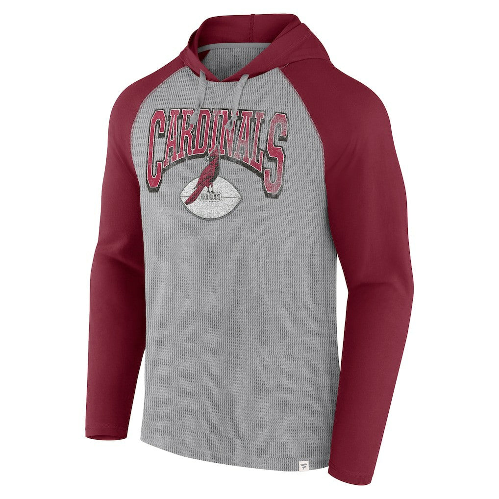 Fanatics Arizona Cardinals Under Center Long Sleeve Hoodie T-Shirt Gray/Cardinal