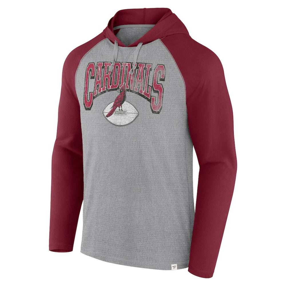 Fanatics Arizona Cardinals Under Center Long Sleeve Hoodie T-Shirt Gray/Cardinal