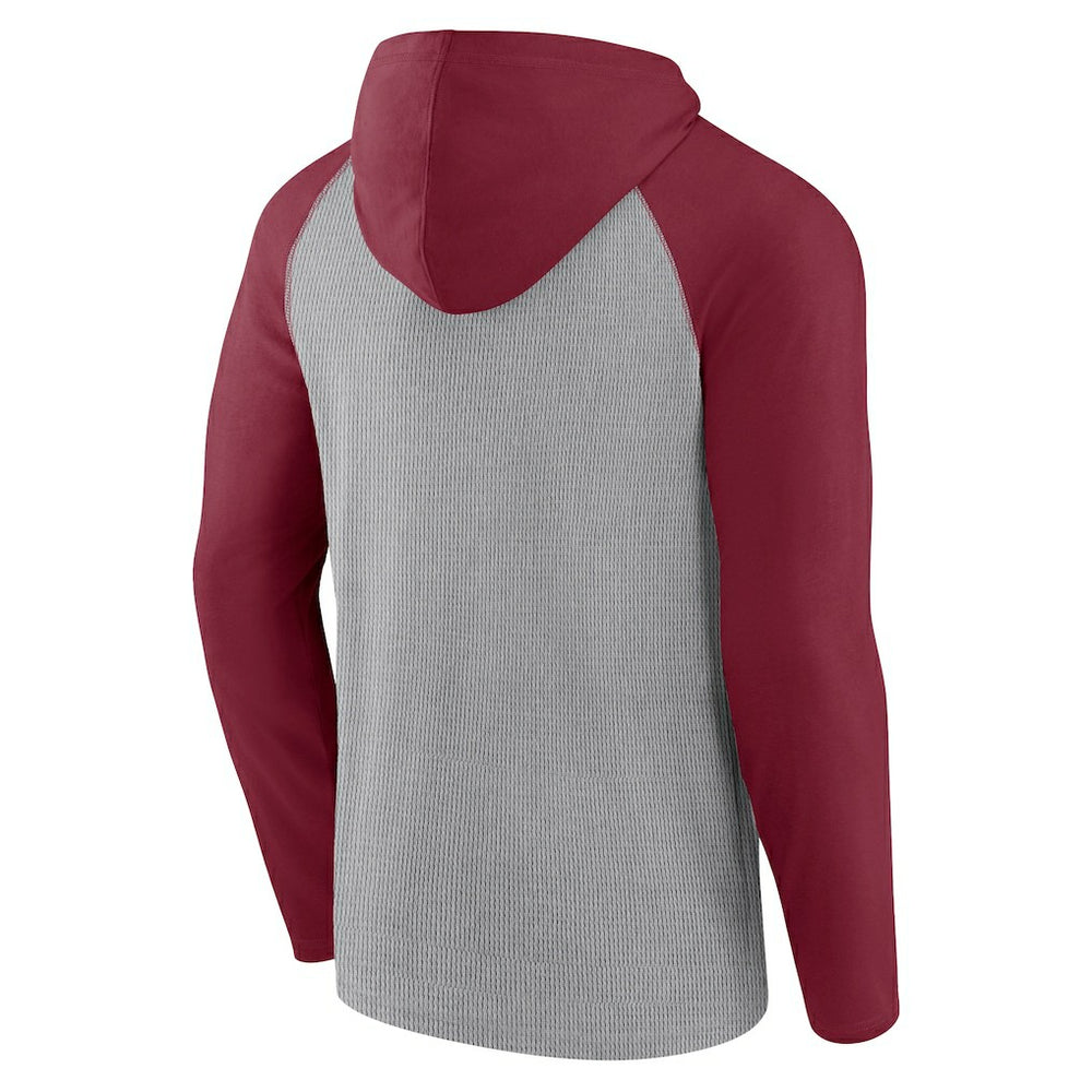 Fanatics Washington Commanders Under Center Long Sleeve Hoodie T-Shirt Gray/Burgundy