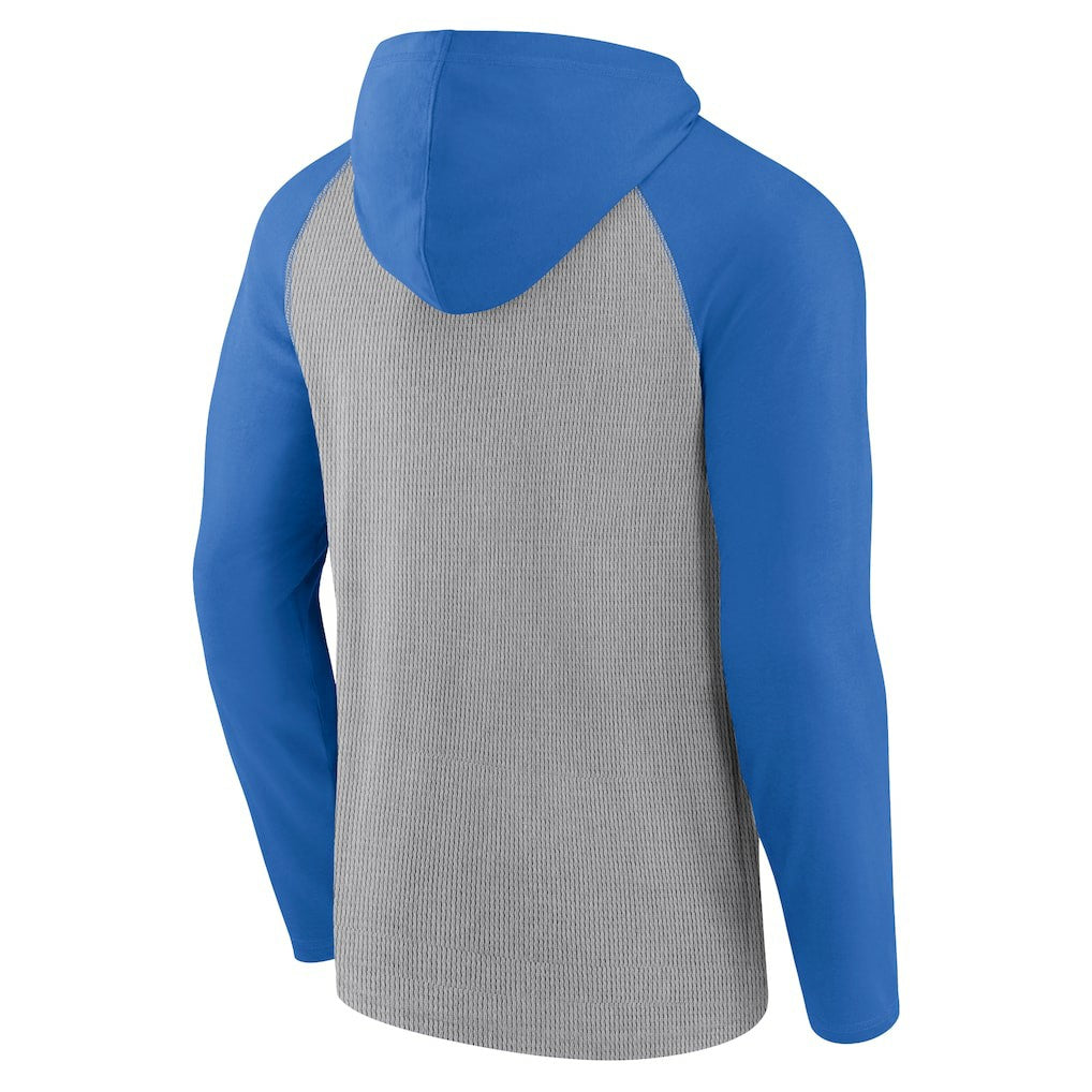 Fanatics Los Angeles Chargers Under Center Long Sleeve Hoodie T-Shirt Gray/Powder Blue
