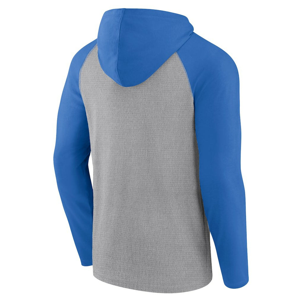 Fanatics Los Angeles Chargers Under Center Long Sleeve Hoodie T-Shirt Gray/Powder Blue