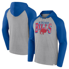 Fanatics Buffalo Bills Under Center Long Sleeve Hoodie T-Shirt Gray/Royal
