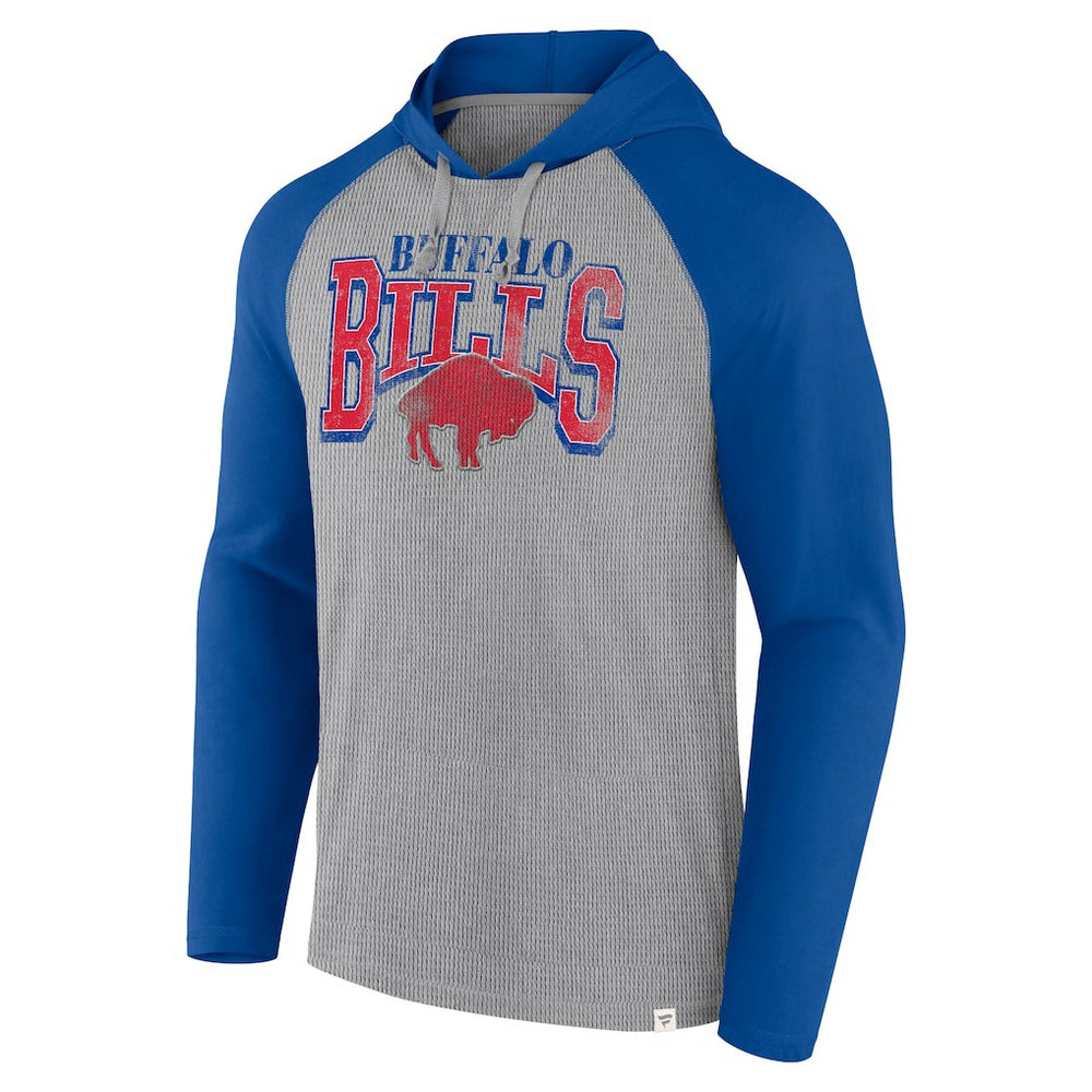 Fanatics Buffalo Bills Under Center Long Sleeve Hoodie T-Shirt Gray/Royal