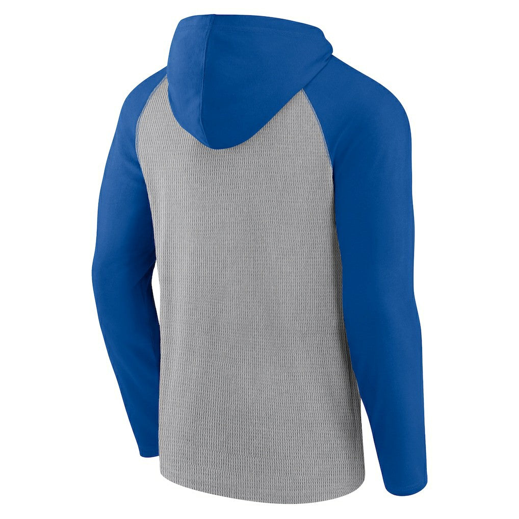 Fanatics Buffalo Bills Under Center Long Sleeve Hoodie T-Shirt Gray/Royal