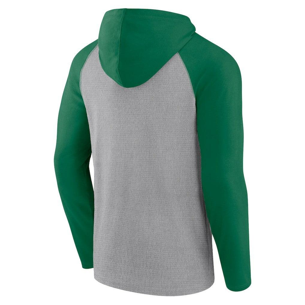Fanatics New York Jets Under Center Long Sleeve Hoodie T-Shirt Gray/Kelly Green