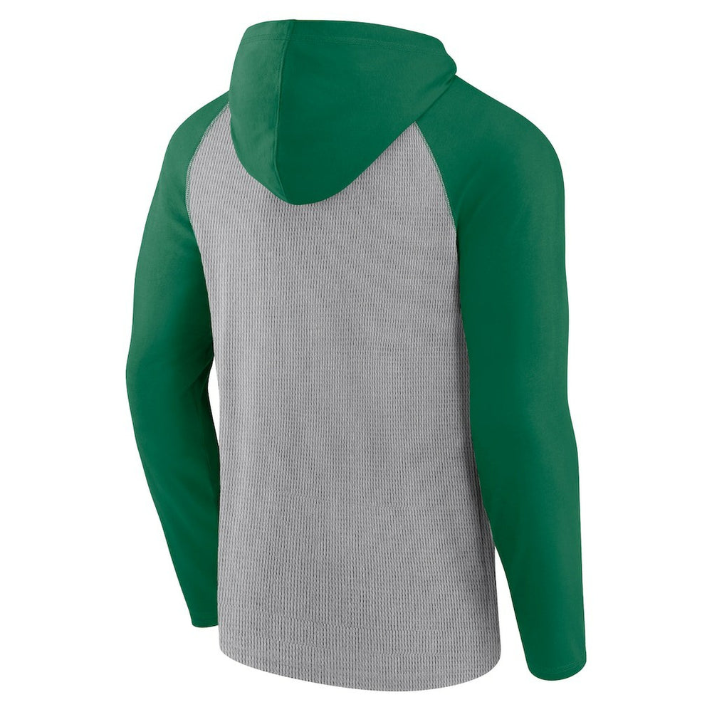 Fanatics New York Jets Under Center Long Sleeve Hoodie T-Shirt Gray/Kelly Green