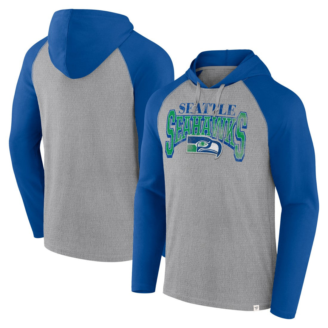 Fanatics Seattle Seahawks Under Center Long Sleeve Hoodie T-Shirt Gray/Royal