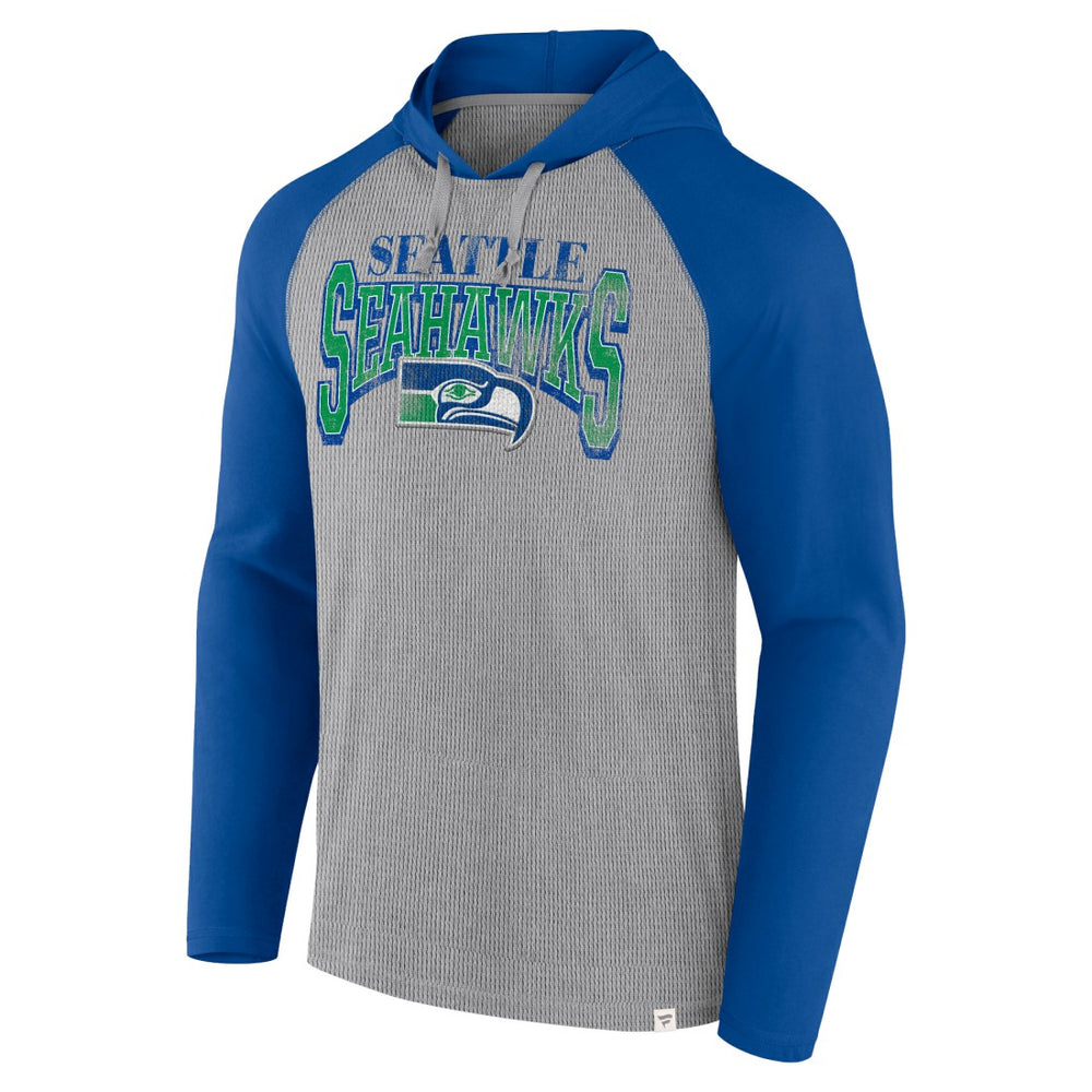 Fanatics Seattle Seahawks Under Center Long Sleeve Hoodie T-Shirt Gray/Royal