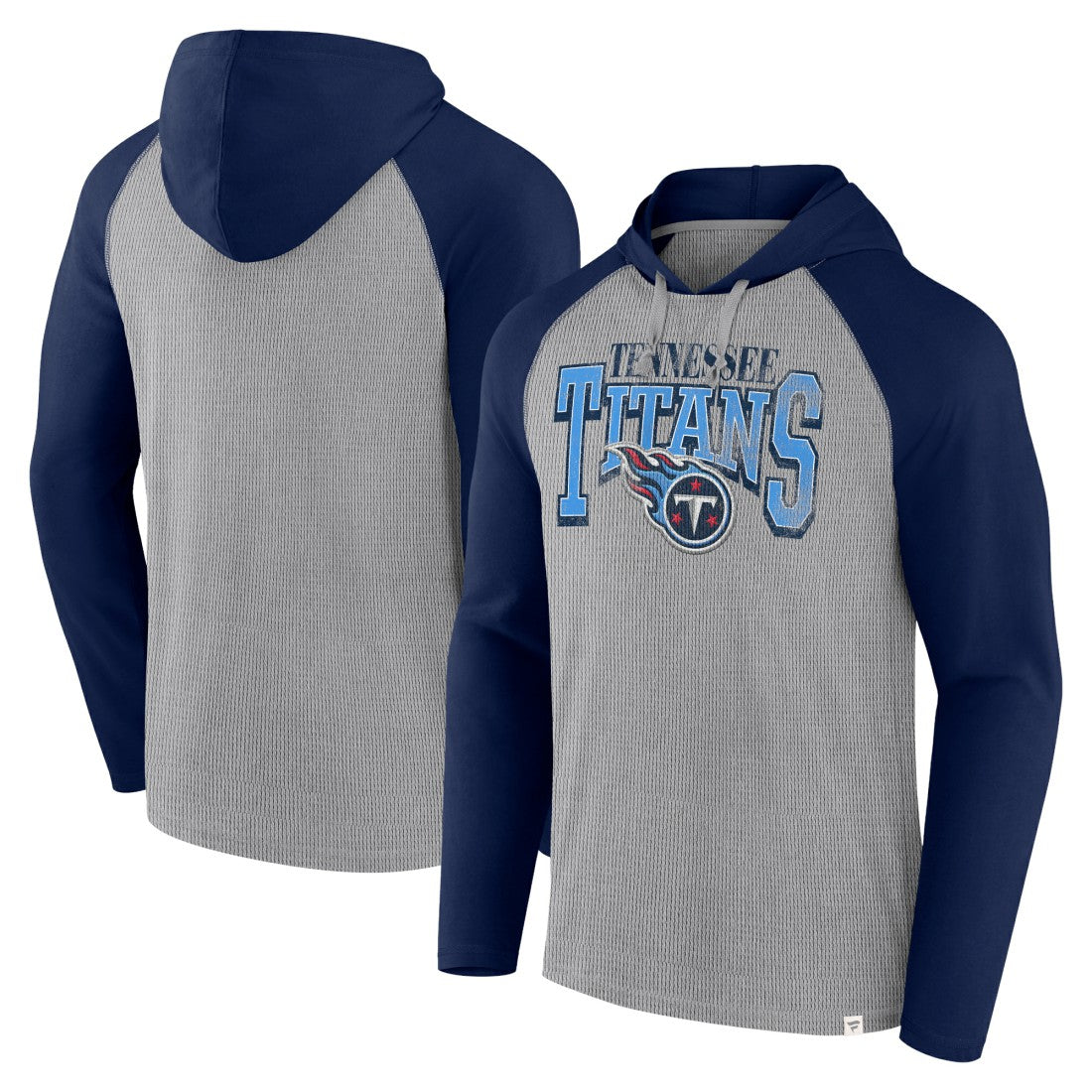 Fanatics Tennessee Titans Under Center Long Sleeve Hoodie T-Shirt Gray/Navy