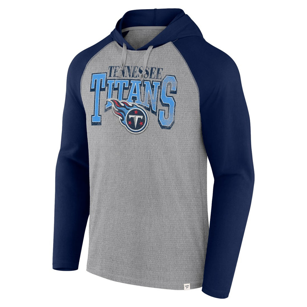 Fanatics Tennessee Titans Under Center Long Sleeve Hoodie T-Shirt Gray/Navy