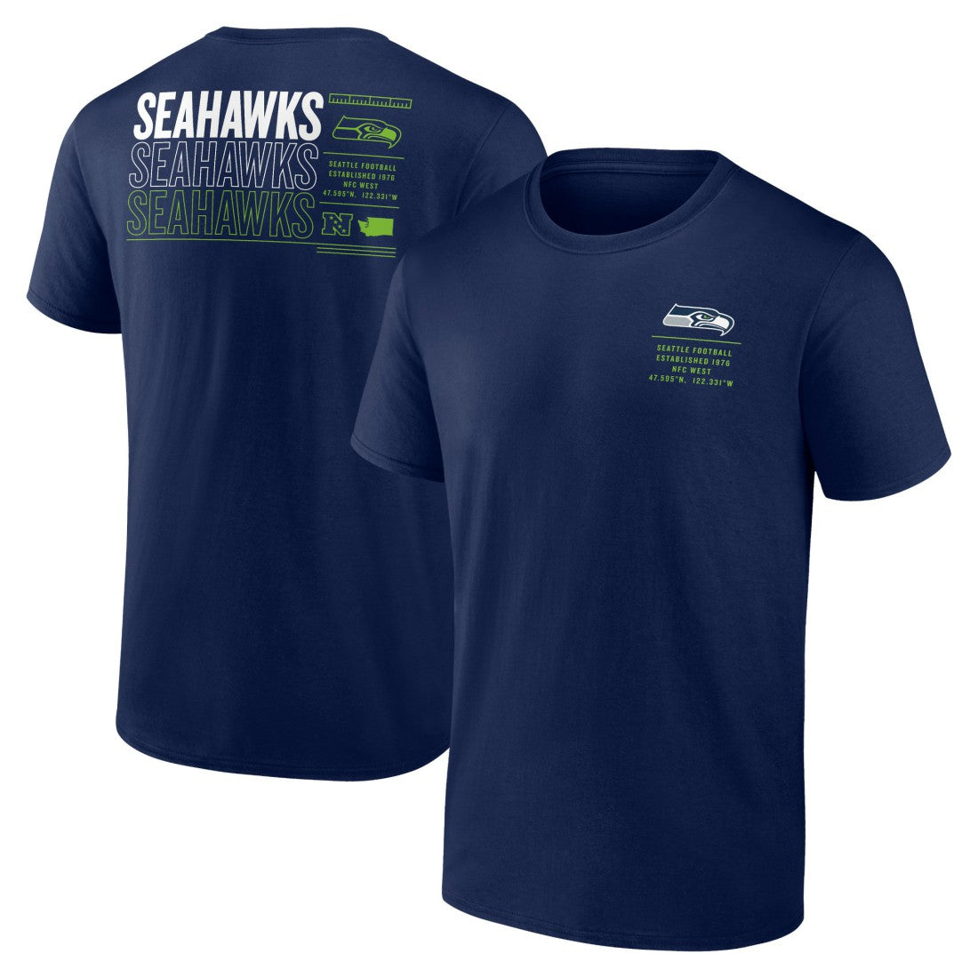 Fanatics Seattle Seahawks Repeat Stats T-Shirt College Navy
