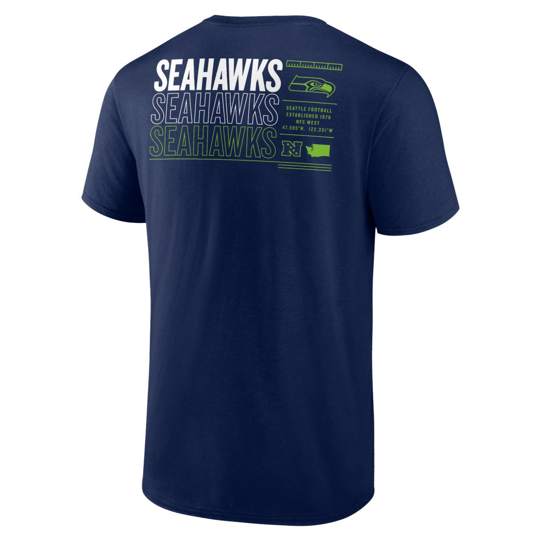 Fanatics Seattle Seahawks Repeat Stats T-Shirt College Navy