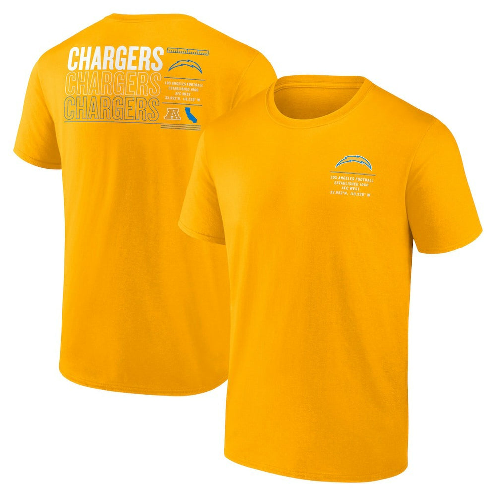 Fanatics Los Angeles Chargers Repeat Stats T-Shirt Gold