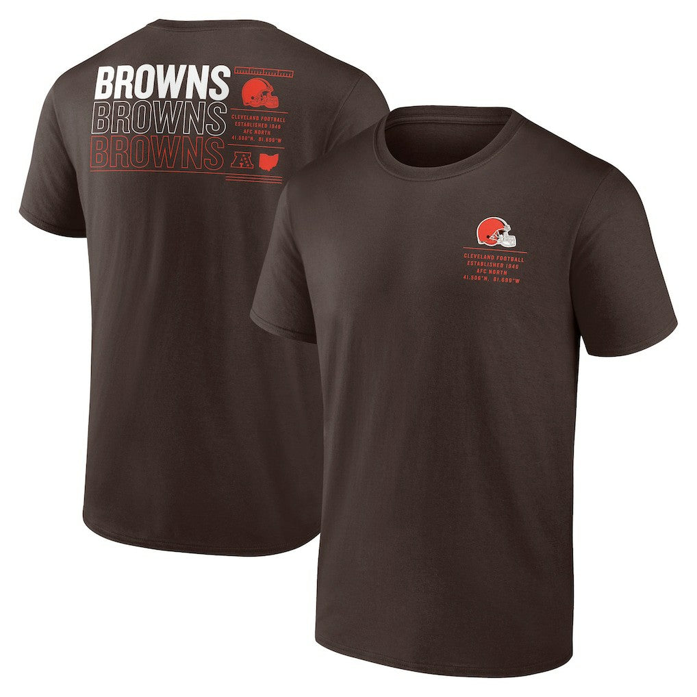 Fanatics Cleveland Browns Repeat Stats T-Shirt Brown