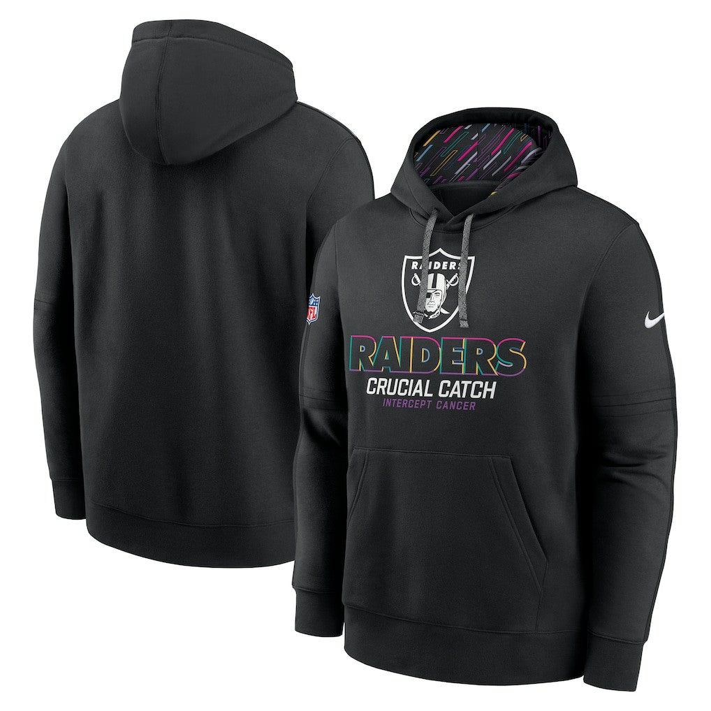 Nike Las Vegas Raiders 2024 NFL Crucial Catch Club Pullover Hoodie Black