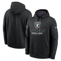 Nike Las Vegas Raiders 2024 NFL Crucial Catch Club Pullover Hoodie Black