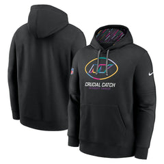 Nike New York Jets 2024 NFL Crucial Catch Club Pullover Hoodie Black