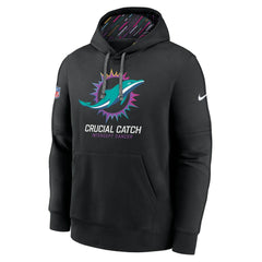Nike Miami Dolphins 2024 NFL Crucial Catch Club Pullover Hoodie Black