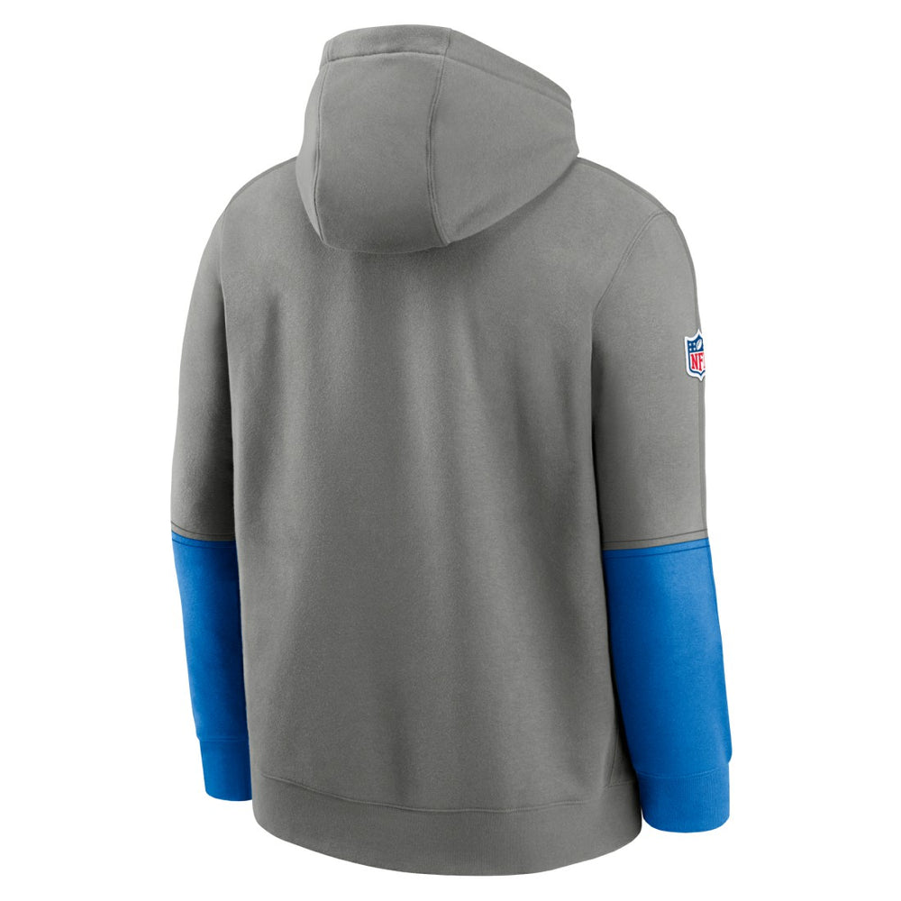 Nike Detroit Lions 2024 Sideline Club Pullover Hoodie Gray