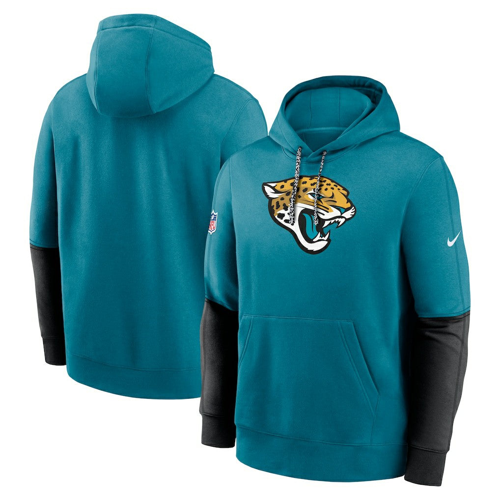 Nike Jacksonville Jaguars 2024 Sideline Club Pullover Hoodie Teal