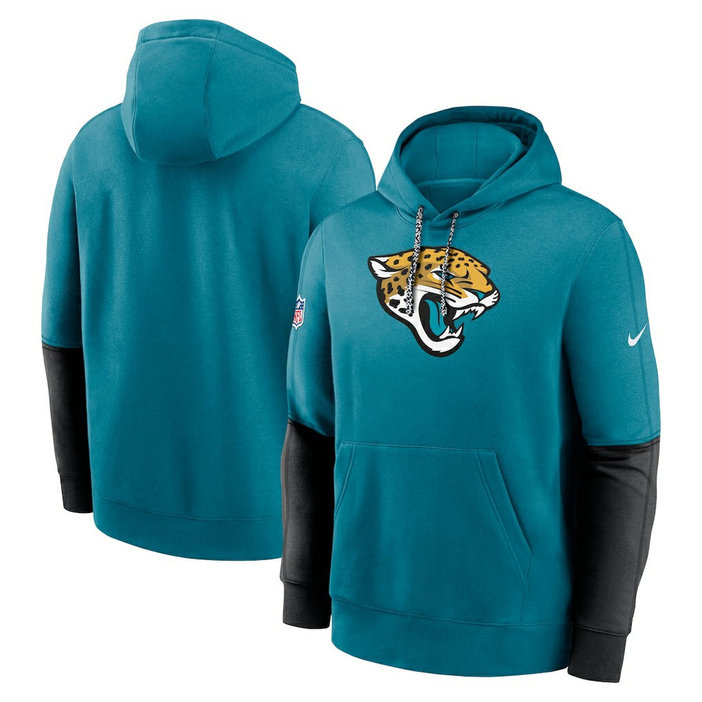 Nike Jacksonville Jaguars 2024 Sideline Club Pullover Hoodie Teal