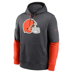 Nike Cleveland Browns 2024 Sideline Club Pullover Hoodie Anthracite