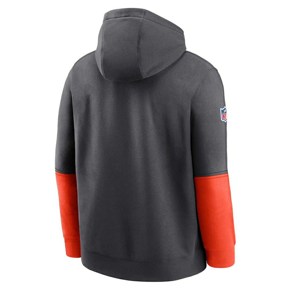 Nike Cleveland Browns 2024 Sideline Club Pullover Hoodie Anthracite